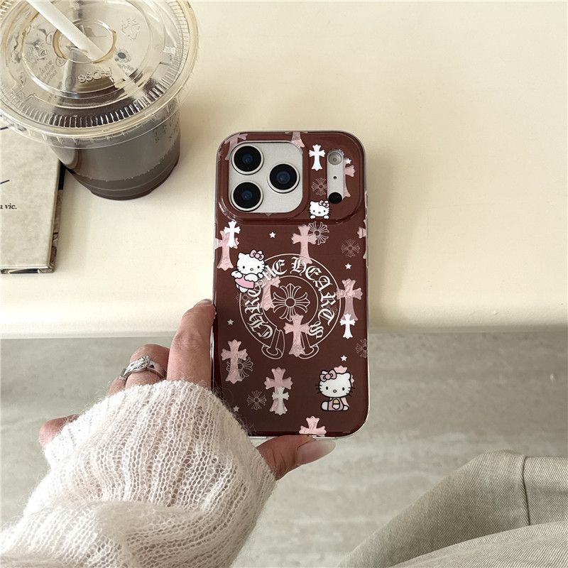 Chrome Heartsアップル 15+ 14pro 16e 17カバー