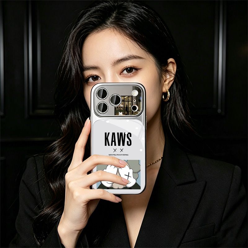 Kaws アップル 18 15+ 14pro 16e 17eブランドスマホカバー