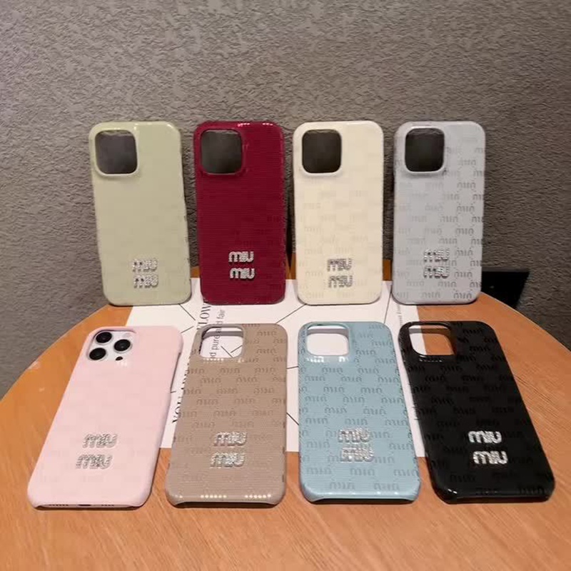 ミュウミュウiPhone 16プロマックス15 17 カバー