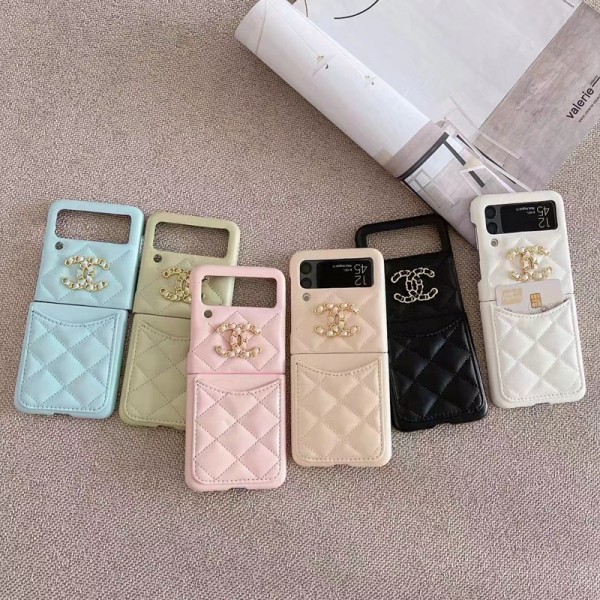 ブランド Chanel ギャラクシー z flip5 4 6カバー 純正レザー 耐衝撃 シャネル Galaxy z flip4ケース 高級感 カード収納  galaxy z flip36ケース 高級感 シンプル 逸品