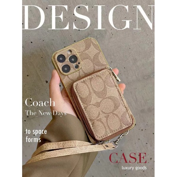 Coach コーチ耐衝撃のiPhone 15 14 ultra plusスマホケースブランドiPhone 15 14 プロマックススマホカバー激安アイフォン15/14proケースブランド 手触り良い 男女兼用iPhone 15 14 pro maxケースカバー