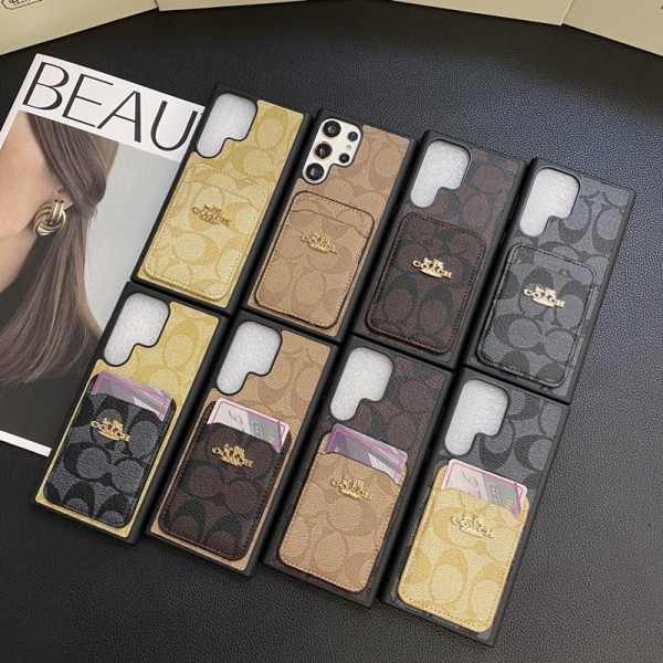 Coach コーチブランドGALAXY S24 アイホン14 15 plus 15 16 proケースレディースメンズブランドギャラクシーs23 s24 + ultraスマホカバー激安パロディかわいいのgalaxy s24 plus ultraケース大人気高級感っぽいブランドスマホケースgalaxy s24
