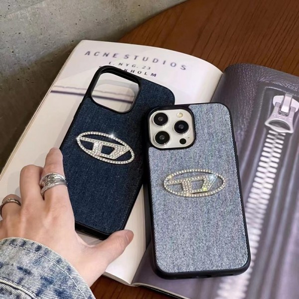 DIESEL ディーゼル ハイブランドiphone 14 Pro Max 15 PlusケースカバーブランドiPhone 15 14 プロマックススマホカバー激安アイフォン15/14proケースブランド 手触り良い 男女兼用iPhone 15 14 pro maxケースカバー
