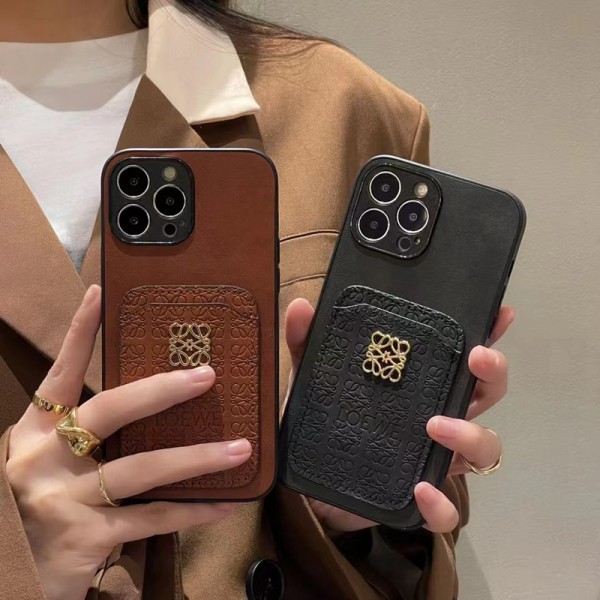 LOEWE ロエベアイフォン15 ultra 14pro 16ブランドケース Samsung S24+Ultra ハイブランドiphone 14 Pro Max 15 Plusケースカバーアイフォン 15 14プロ マックス/14プロ/14カバー 落下防止アイフォン15/14proケースブランド 手触り良い 