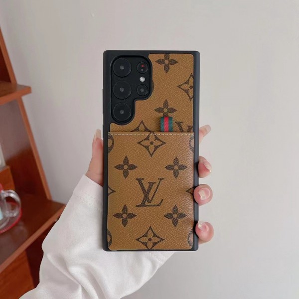 ブランド ルイヴィトン Samsung s23スマホケース ビジネス 皮革カバー LV ギャラクシーs23ultra/s23plusカバーケース カード ポケット付き Galaxy s22 s21 plus ultraスマホカバー 落下保護 galaxy s20+/s20ケース 贅沢モノグラム 耐衝撃 メンズ