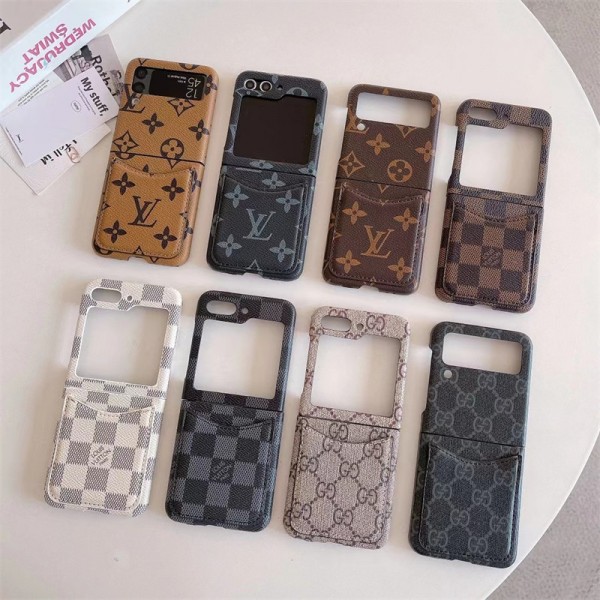 Gucci グッチ Lv ルイヴィトン ブランド Samsung Z flip 6 5 4スマホカバー 流行りかわいいGalaxy Z flip 5 4ケース 耐衝撃レザーギャラクシー Z flip 6 5 4ケース ビジネス 高品質 メンズ ブランドスマホケース 