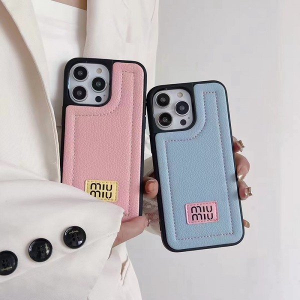 ミュウミュウ MiuMiuアイフォン15 ultra 14proブランドケースハイブランドiphone 14 Pro Max 15 Plusケースカバーアイフォン 15 14プロ マックス/14プロ/14カバー 落下防止アップル 15+ 14proブランドスマホカバー薄型オシャレ