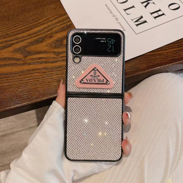 Prada プラダブランド Samsung Z Fold 6 5 4 flip 3 4スマホカバー 流行りかわいいGalaxy Z flip Fold 5 4ケース 耐衝撃レザーGalaxy Z Flip 6 5 4スマホケース 携帯カバーGalaxy Z Flip5/4ケース 高級感 シンプル 逸品