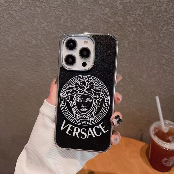 Versace ヴェルサーチハイブランドiphone 14 Pro Max 15 Plusケースカバーアイフォン 15 14プロ マックス/14プロ/14カバー 落下防止アイフォン15/14proケースブランド 手触り良い 男女兼用iPhone 15 14 pro maxケースカバー