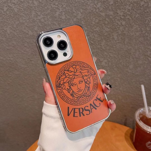 Versace ヴェルサーチハイブランドiphone 14 Pro Max 15 Plusケースカバーアイフォン 15 14プロ マックス/14プロ/14カバー 落下防止アイフォン15/14proケースブランド 手触り良い 男女兼用iPhone 15 14 pro maxケースカバー