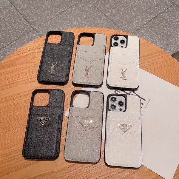 Prada プラダ Ysl イブサンローラン ハイブランドiphone 14 Pro Max 15 Plusケースカバーアイフォン15/14proケースブランド 手触り良い 男女兼用iPhone 15 14 pro maxケースカバーアップル 15+ 14proブランドスマホカバー薄型オシャレ