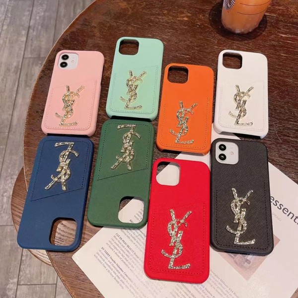 イヴサンローランギャラクシーs23+/s22ultra/s21カバー 純正皮革ケース YSL アイフォン14pro maxケース 金具ロゴ iPhone14PLUSスマホケース 贅沢 iPhone13 12 pro max携帯ケース カードポケット付き iphone11/xs/xr/xs maxスマホケース 高級感 シンプル 男女