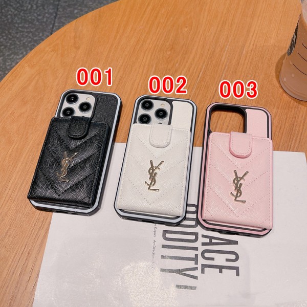 イヴサンローランgalaxy s23 s22 plus ultraケース ブランド iPhone15pro 16 pro maxカバー 上質レザー ビジネス ysl アイフォン14plusスマホカバー カードポケット付き iPhone13/13pro max/13 proケース 金具ロゴ 高級感 iPhone 12 mini/12/11pro maxスマホケース 滑り止め レディース