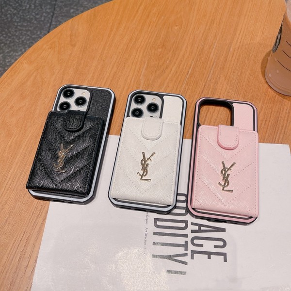 イヴサンローランgalaxy s23 s22 plus ultraケース ブランド iPhone15pro 16 pro maxカバー 上質レザー ビジネス ysl アイフォン14plusスマホカバー カードポケット付き iPhone13/13pro max/13 proケース 金具ロゴ 高級感 iPhone 12 mini/12/11pro maxスマホケース 滑り止め レディース