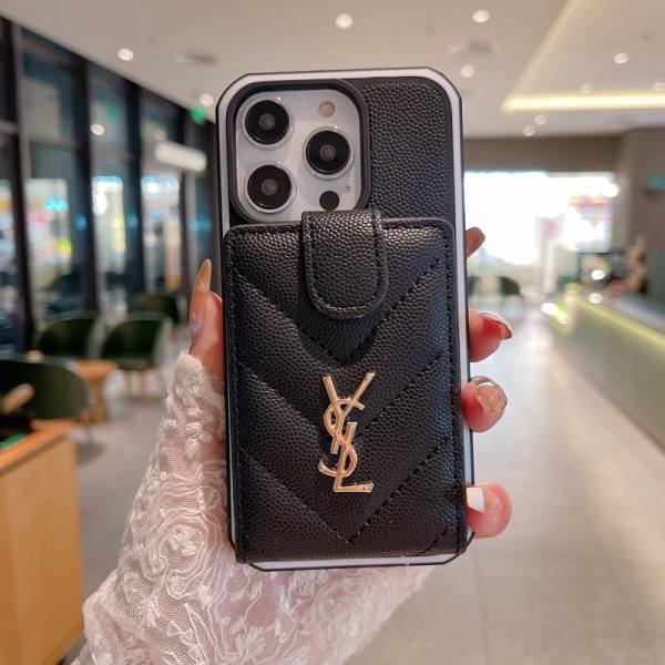 イヴサンローランgalaxy s23 s22 plus ultraケース ブランド iPhone15pro 16 pro maxカバー 上質レザー ビジネス ysl アイフォン14plusスマホカバー カードポケット付き iPhone13/13pro max/13 proケース 金具ロゴ 高級感 iPhone 12 mini/12/11pro maxスマホケース 滑り止め レディース