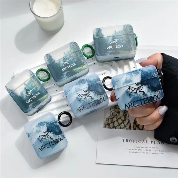 ARC'TERYX アークテリクス エアーポッズ 第四世代ケース 便利 カラビナ付きブランド Airpods Pro3/Pro2/3 4メンズ レディースairpods Pro3 4 pro2ケース シリコンairpods Pro3/pro2/4 3ケース ストラップ付き