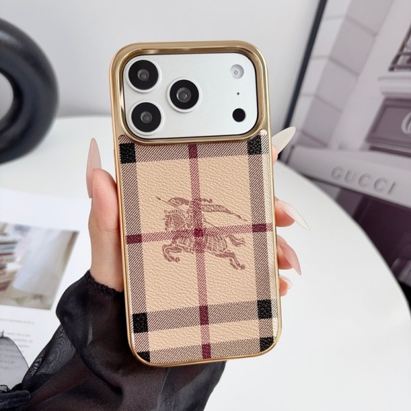 Burberry バーバリーアイフォン17 air 16 pro max 15 plus 14pro 16e ブランドケースアイフォンAir /16プロ マックス/15 17 プロ/16カバー 落下防止アイフォン17/17e/15/14 13pro 12 16+ケースブランド 手触り良い 男女兼用iPhone  Air 15 14 16 17pro maxケースカバー