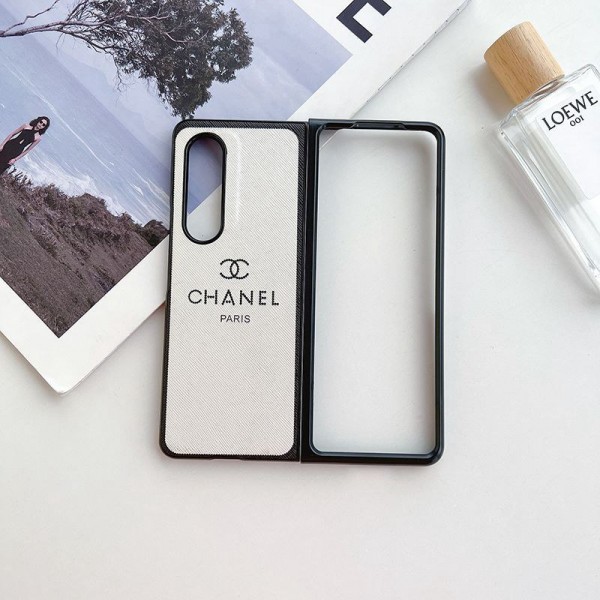 Chanel シャネルブランド Samsung Z Fold 6 5 4 スマホカバー 流行りSamsung Z Fold5 4 6スマホケース気質オシャレ Galaxy z fold5 4 6ブランドスマホケース ブランドギャラクシー Zカバー 落下保護