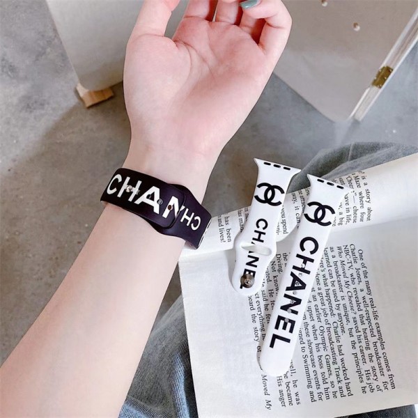 Chanel シャネルブランド アップルウォッチ9 10ハンド かわいいモノグラム アップルウォッチSE2バンド レザー製apple watch se2ストラップ ファッションApple Watch 38¬49mmベルト シリコン