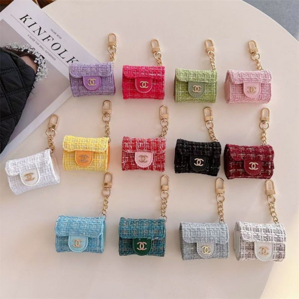 Chanel シャネル エアーポッズ 第四世代ケース 便利 カラビナ付き軽量 エアーポッズ 4/プロ2/3カバー 紛失防止ブランド Airpods Pro2/3 4メンズ レディースairpods pro2/4 3ケース ストラップ付き