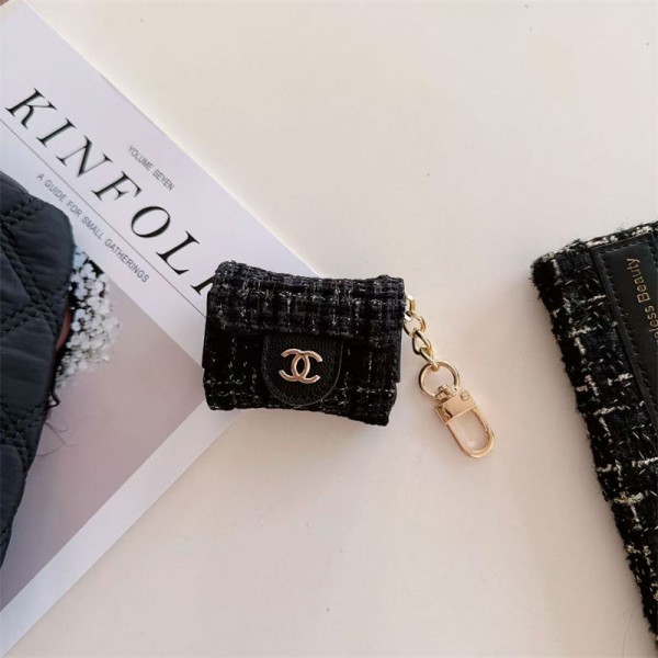 Chanel シャネル エアーポッズ 第四世代ケース 便利 カラビナ付き軽量 エアーポッズ 4/プロ2/3カバー 紛失防止ブランド Airpods Pro2/3 4メンズ レディースairpods pro2/4 3ケース ストラップ付き