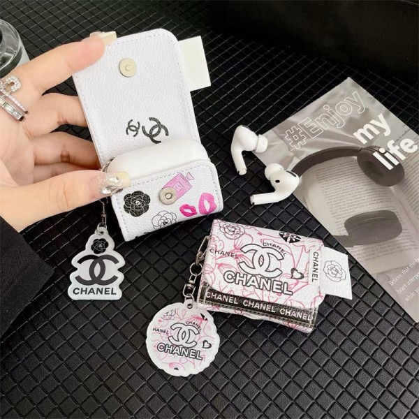 Chanel シャネル エアーポッズ 第四世代ケース 便利 カラビナ付き 第3世代 airpods 4/pro2 ケース ハイブランド 落下防止ブランド Airpods Pro2/3 4メンズ レディースairpods 4 pro2ケース シリコン