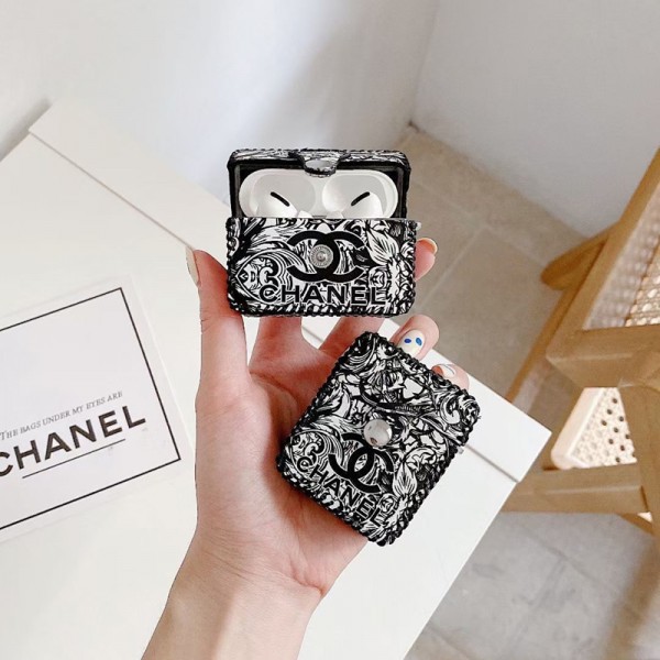 Chanel シャネル 第3世代 airpods Pro3/4/pro2 ケース ハイブランド 落下防止軽量 エアーポッズ プロ3/4/プロ2/3カバー 紛失防止ブランド Airpods Pro3/Pro2/3 4メンズ レディースairpods Pro3 4 pro2ケース シリコン