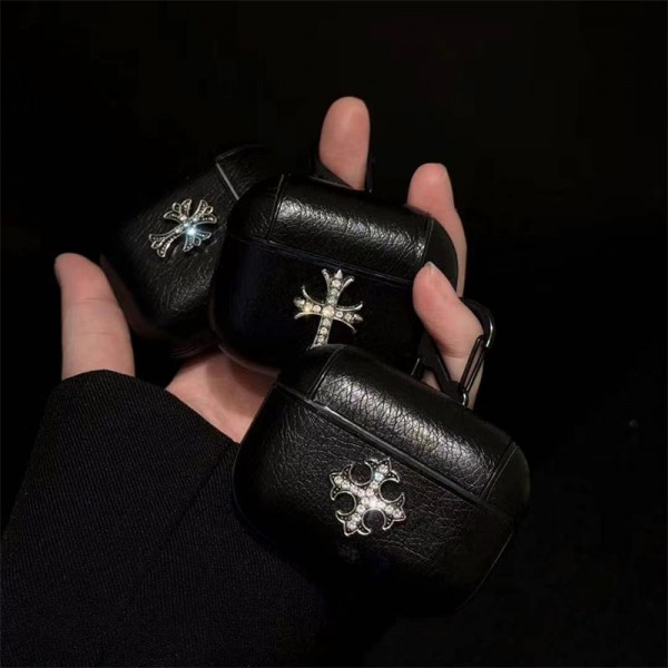 クロムハーツ Chrome Heartsブランド Airpods 4/3/Pro2ケース 保護 第3世代 airpods 4/pro2 ケース ハイブランド 落下防止軽量 エアーポッズ 4/プロ2/3カバー 紛失防止airpods 4 pro2ケース シリコン
