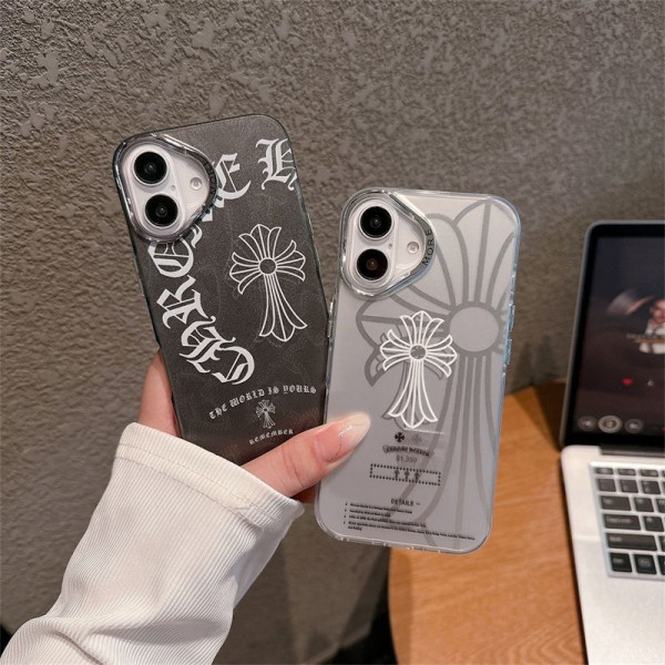 クロムハーツ Chrome Heartsアイフォン16 pro max 15 plus 14pro 16e ブランドケースハイブランドiphone16e 14 Pro Max 15 PlusケースカバーブランドiPhone  16プロマックス15 14スマホカバー激安アップル 15+ 14pro 16eブランドスマホカバー薄型オシャレ