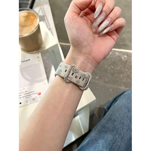 クロムハーツ Chrome Heartsモノグラム アップルウォッチSE3 11 SE2バンド 38mm-49mm レザー製芸能人愛用 アップルウォッチUltra2，Apple Watch 11 9 10ベルト 腕時計 ストラップapple watch SE3 se2ストラップ ファッションApple Watch ベルト シリコン