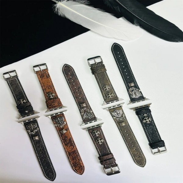 クロムハーツ Chrome Heartsブランド アップルウォッチ11 9 10ハンド かわいい芸能人愛用 アップルウォッチ Ultra3 Ultra2，Apple Watch 11 9 10ベルト 腕時計 ストラップapple watch se3 se2ストラップ ファッションapple watch ultra/8/7/6/5/4/3/2/1バンド メンズ レディース