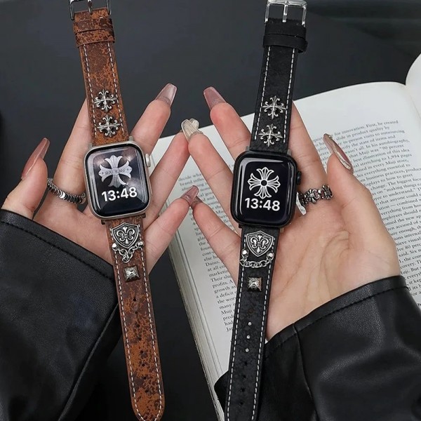 クロムハーツ Chrome Hearts芸能人愛用 アップルウォッチ Ultra3 Ultra2，Apple Watch 11 9 10ベルト 腕時計 ストラップapple watch se3 se2ストラップ ファッションapple watch ultra/8/7/6/5/4/3/2/1バンド メンズ レディースApple Watch 38¬49mmベルト シリコン