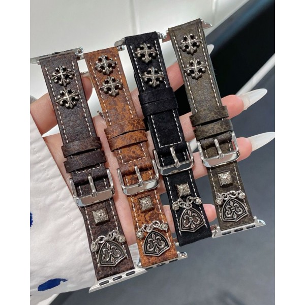 クロムハーツ Chrome Hearts芸能人愛用 アップルウォッチ Ultra3 Ultra2，Apple Watch 11 9 10ベルト 腕時計 ストラップapple watch se3 se2ストラップ ファッションapple watch ultra/8/7/6/5/4/3/2/1バンド メンズ レディースApple Watch 38¬49mmベルト シリコン