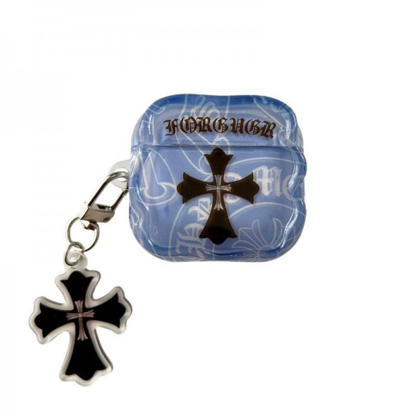 クロムハーツ Chrome Hearts エアーポッズ 第四世代ケース 便利 カラビナ付き 第3世代 airpods Pro3/4/pro2 ケース ハイブランド 落下防止airpods Pro3 4 pro2ケース シリコンairpods Pro3/pro2/4 3ケース ストラップ付き