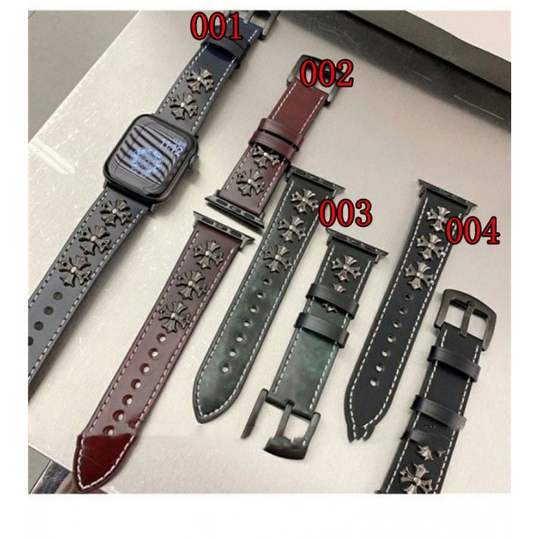 クロムハーツ Chrome Hearts芸能人愛用 アップルウォッチ Ultra3 Ultra2，Apple Watch 11 9 10ベルト 腕時計 ストラップapple watch se3 se2ストラップ ファッションapple watch ultra/8/7/6/5/4/3/2/1バンド メンズ レディースアップルウォッチ7バンド 調節可能