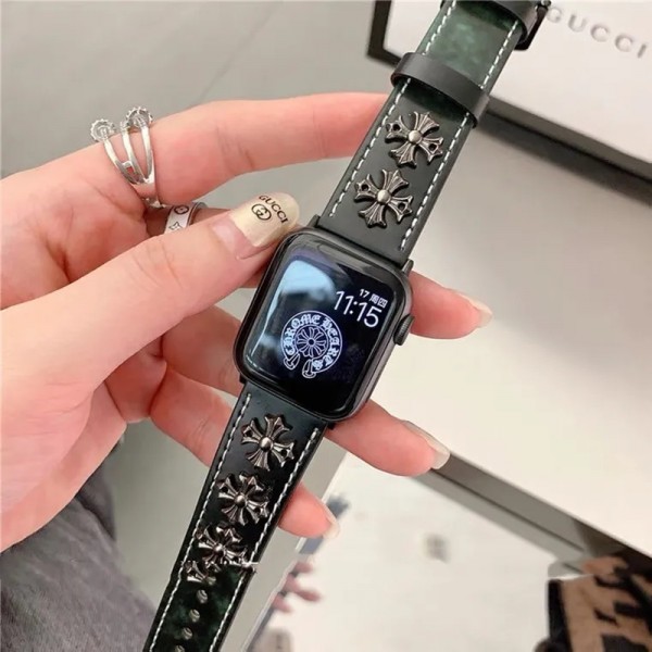 クロムハーツ Chrome Hearts芸能人愛用 アップルウォッチ Ultra3 Ultra2，Apple Watch 11 9 10ベルト 腕時計 ストラップapple watch se3 se2ストラップ ファッションapple watch ultra/8/7/6/5/4/3/2/1バンド メンズ レディースアップルウォッチ7バンド 調節可能