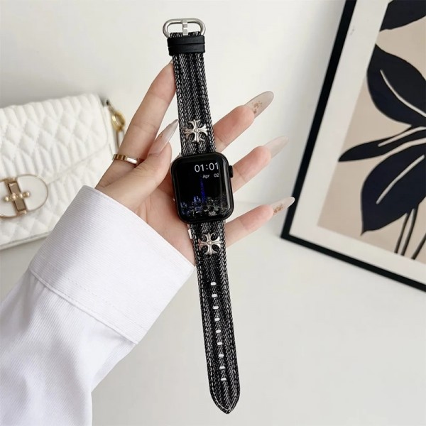 クロムハーツ Chrome Heartsブランド アップルウォッチ11 9 10ハンド かわいいモノグラム アップルウォッチse3 SE2バンド レザー製芸能人愛用 アップルウォッチ Ultra3 Ultra2，Apple Watch 11 9 10ベルト 腕時計 ストラップApple Watch 38¬49mmベルト シリコン