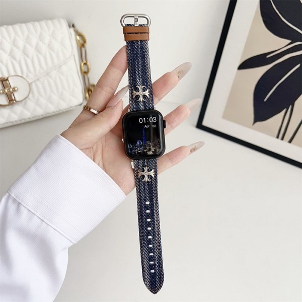 クロムハーツ Chrome Heartsブランド アップルウォッチ11 9 10ハンド かわいいモノグラム アップルウォッチse3 SE2バンド レザー製芸能人愛用 アップルウォッチ Ultra3 Ultra2，Apple Watch 11 9 10ベルト 腕時計 ストラップApple Watch 38¬49mmベルト シリコン