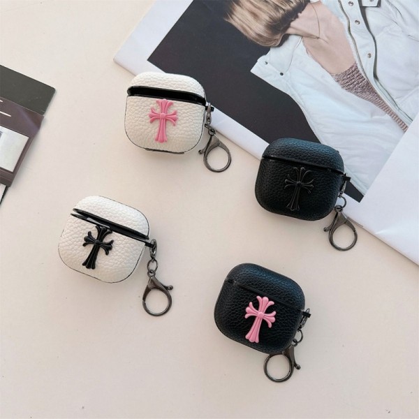 クロムハーツ Chrome Hearts 第3世代 airpods Pro3/4/pro2 ケース ハイブランド 落下防止ブランド Airpods Pro3/Pro2/3 4カバー メンズ レディースairpods Pro3 4 pro2ケース シリコンairpods Pro3/pro2/4 3ケース ストラップ付き