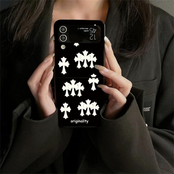 クロムハーツ Chrome HeartsかわいいGalaxy Z flip Fold 5 4 6 7 ケース 耐衝撃レザーGalaxy Z Flip7 5 4 6スマホケース 携帯カバーギャラクシー Z Fold6 7 5/Fold7 5 4 6ケース ビジネス 高品質 メンズブランドギャラクシー Z Flip7 5 4 6カバー 落下保護