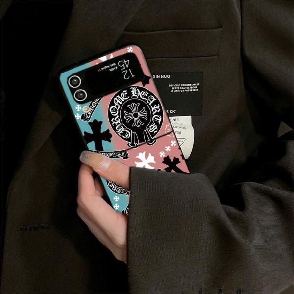 クロムハーツ Chrome HeartsかわいいGalaxy Z flip Fold 5 4 6 7 ケース 耐衝撃レザーGalaxy Z Flip7 5 4 6スマホケース 携帯カバーギャラクシー Z Fold6 7 5/Fold7 5 4 6ケース ビジネス 高品質 メンズブランドギャラクシー Z Flip7 5 4 6カバー 落下保護