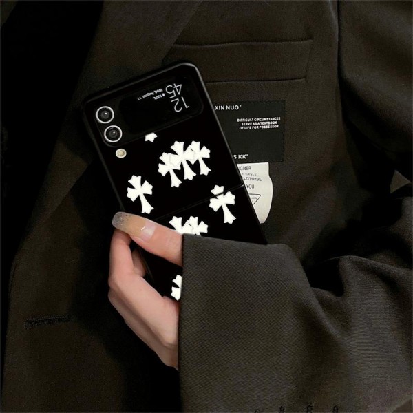 クロムハーツ Chrome HeartsかわいいGalaxy Z flip Fold 5 4 6 7 ケース 耐衝撃レザーGalaxy Z Flip7 5 4 6スマホケース 携帯カバーギャラクシー Z Fold6 7 5/Fold7 5 4 6ケース ビジネス 高品質 メンズブランドギャラクシー Z Flip7 5 4 6カバー 落下保護