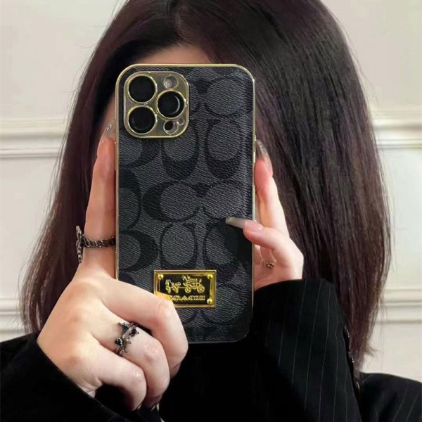 Coach コーチアイフォン16 pro max 15 plus 14pro 16e ブランドケースハイブランドiphone16e 14 Pro Max 15 Plusケースカバー耐衝撃のiPhone  16e 15 pro max 14  13 12 plusスマホケースブランドiPhone  16プロマックス15 14スマホカバー激安