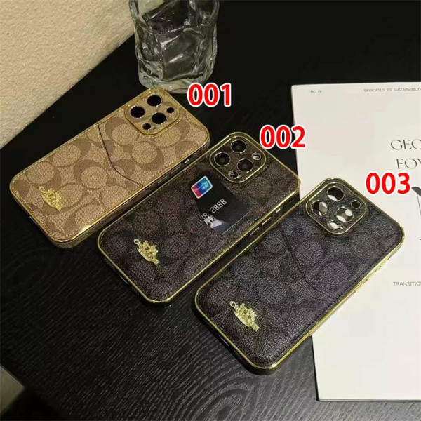 Coach コーチアイフォン 16プロ マックス/15プロ/16カバー 落下防止ブランドiPhone  16プロマックス15 14スマホカバー激安男女兼用iPhone 15 14 16 pro maxケースカバーアップル 15+ 14pro 16eブランドスマホカバー薄型オシャレ