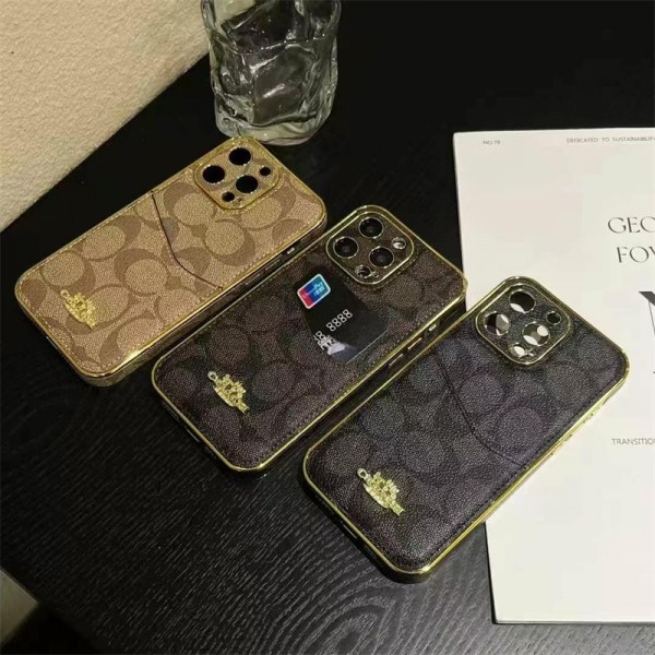 Coach コーチアイフォン 16プロ マックス/15プロ/16カバー 落下防止ブランドiPhone  16プロマックス15 14スマホカバー激安男女兼用iPhone 15 14 16 pro maxケースカバーアップル 15+ 14pro 16eブランドスマホカバー薄型オシャレ