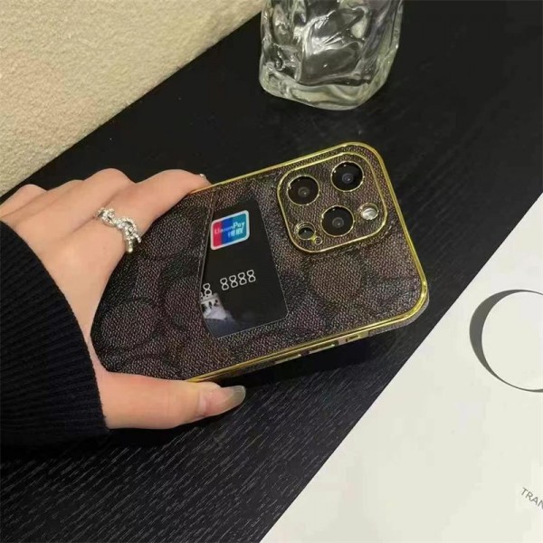 Coach コーチアイフォン 16プロ マックス/15プロ/16カバー 落下防止ブランドiPhone  16プロマックス15 14スマホカバー激安男女兼用iPhone 15 14 16 pro maxケースカバーアップル 15+ 14pro 16eブランドスマホカバー薄型オシャレ