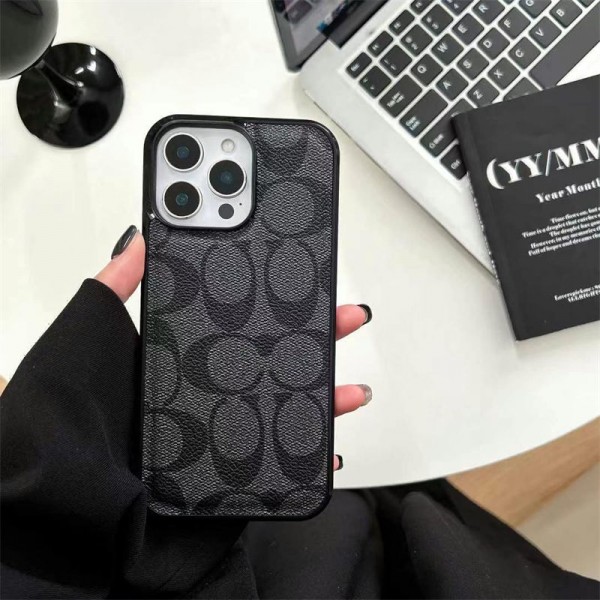 Coach コーチハイブランドiphone16e 14 Pro Max 15 PlusケースカバーブランドiPhone  16プロマックス15 14スマホカバー激安アイフォン15/14 13pro 12 16+ケースブランド 手触り良い アップル 15+ 14pro 16eブランドスマホカバー薄型オシャレ