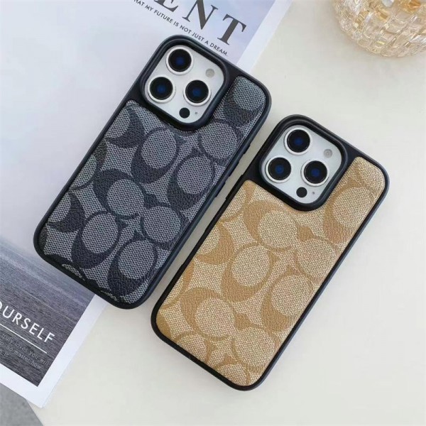 Coach コーチハイブランドiphone16e 14 17 Pro Max 15 Plusケースカバーアイフォン 16プロ マックス/15 17 プロ/16カバー 落下防止耐衝撃のiPhone  17pro 16e 15 pro max 14  13 12 plusスマホケースアップル 15+ 14pro 16e 17ブランドスマホカバー薄型オシャレ