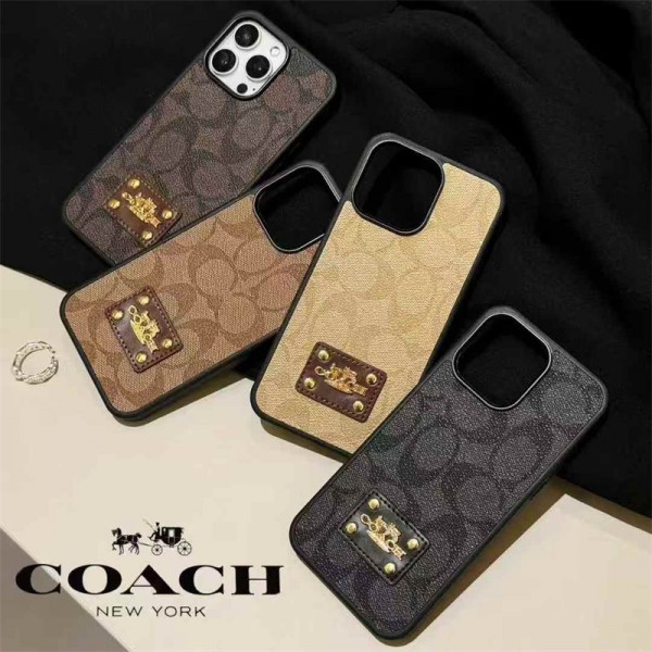 Coach コーチハイブランドiphone16e 14 17 Pro Max 15 Plusケースカバーアイフォン 16プロ マックス/15 17 プロ/16カバー 落下防止ブランドiPhone  16プロマックス15 14 17 air スマホカバー激安アイフォン17 air/15/14 13pro 12 16+ケースブランド 手触り良い 