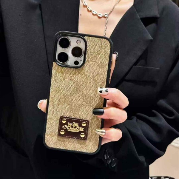 Coach コーチハイブランドiphone16e 14 17 Pro Max 15 Plusケースカバーアイフォン 16プロ マックス/15 17 プロ/16カバー 落下防止ブランドiPhone  16プロマックス15 14 17 air スマホカバー激安アイフォン17 air/15/14 13pro 12 16+ケースブランド 手触り良い 
